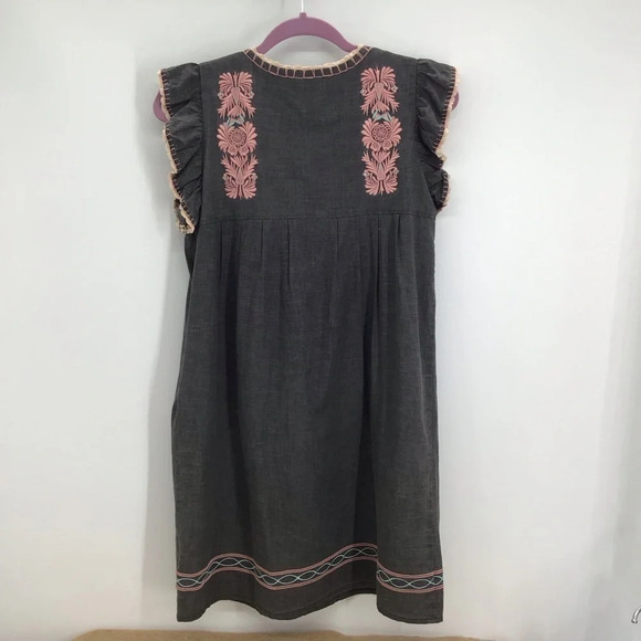 THEME Women’s Embroidered Delicate Crochet Detailed Summer Dress - Picture 2 of 5